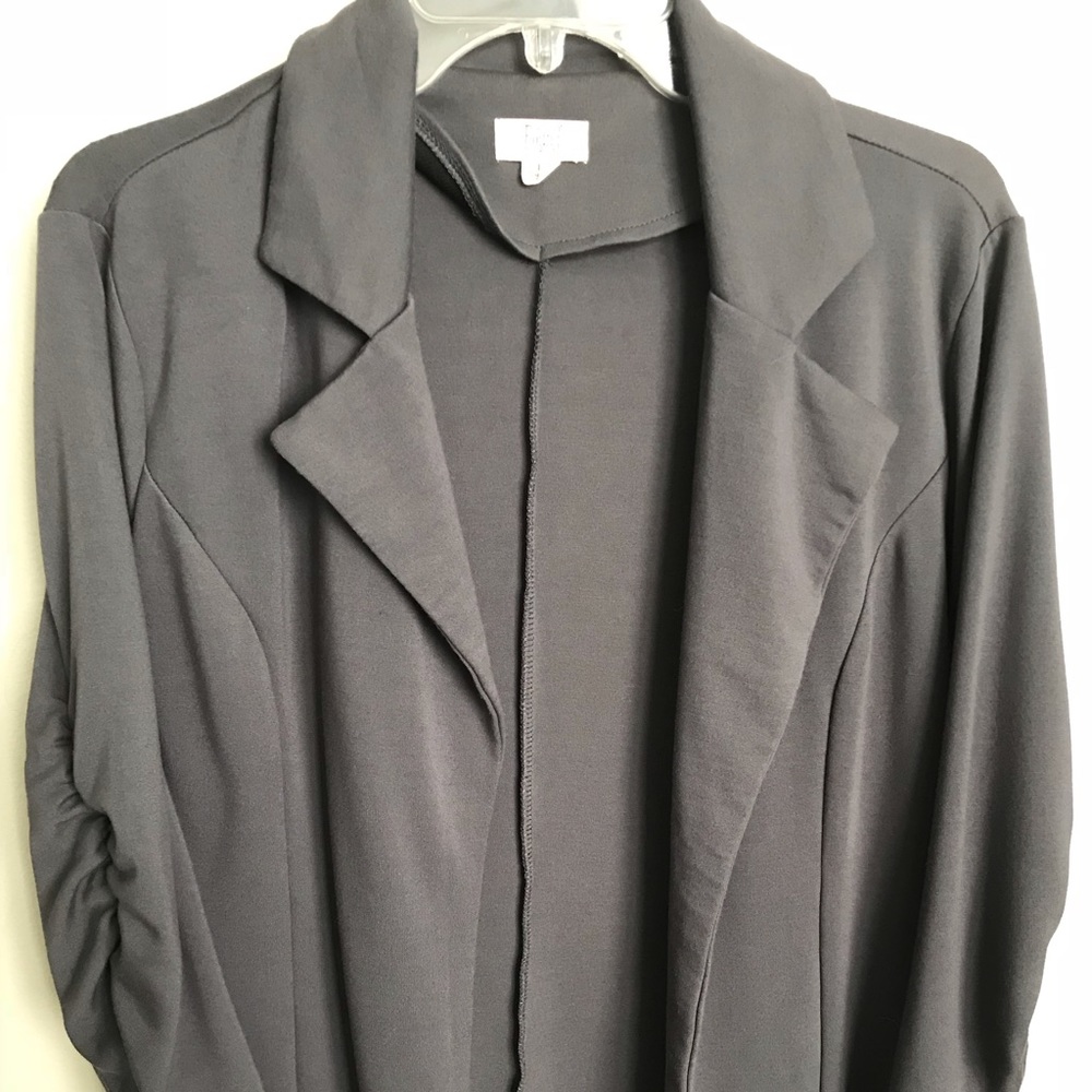 Charcoal gray knit blazer size large